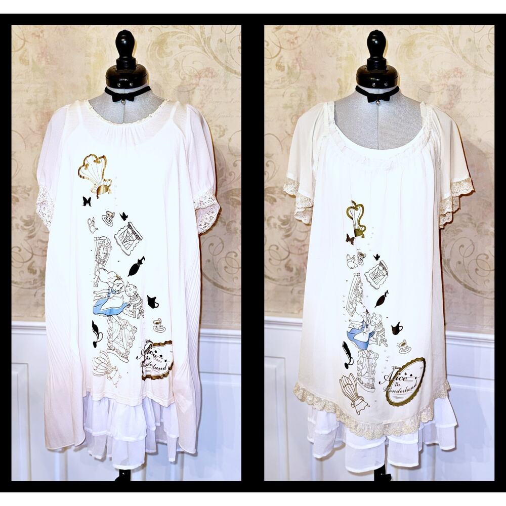 Set of 2 Axes Femme Disney Alice in Wonderland Tunic Dress J Fashion Jirai Kei